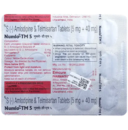 numlo tm 5mg tablet 15's